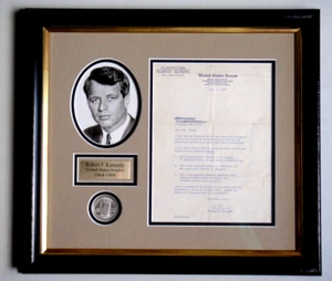 ROBERT KENNEDY RFK SIGNED 1959 LETTER BECKETT CERTIFIED AUTHENTIC AUTOGRAPH RARE - Picture 1 of 4