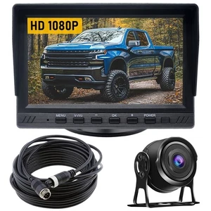 Car Reversing Camera+7" 1080P Monitor For Truck Caravan Bus Van RearView USA Kit - Picture 1 of 13