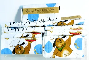 Altmodische Mehrzweck "Mehlsack Handtücher" Happy Pup! Konvolut 9. - Bild 1 von 4