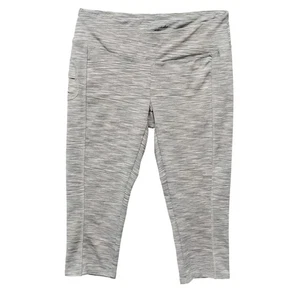 Danskin Capri Space Dye grau Leggings Größe Small Bund Schlitz Tasche - Bild 1 von 6