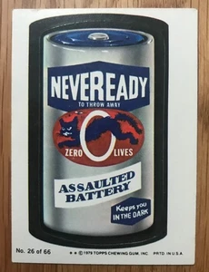 1979 Topps Wacky Packages, Series 1, #26 Neveready Battery- Near Mint - Picture 1 of 2