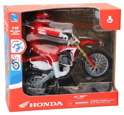 MOTO HONDA CRF450R CON PILOTA - SCALA 1:12 - Immagine 1 di 2