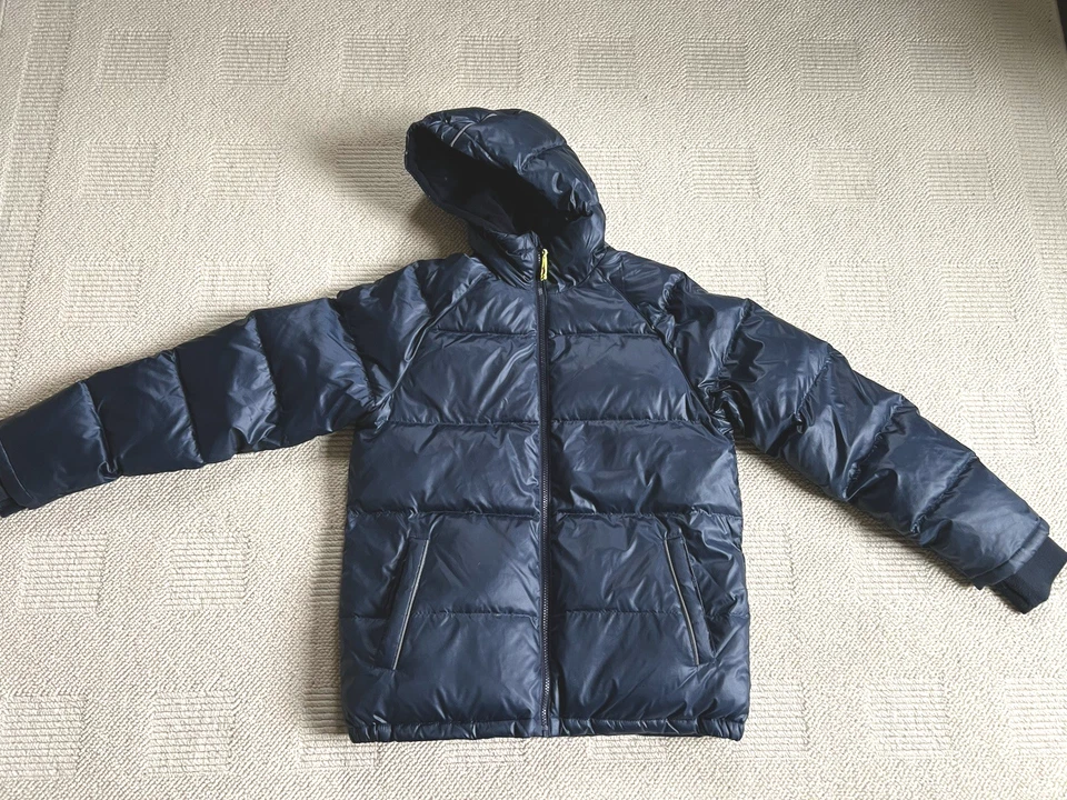 Chaqueta acolchada J Crewcuts Down "Explora sin huellas" azul marino niños talla 14 Foto 1 de 4