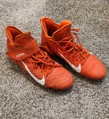 Nike Football Cleats Mens 11.5 Alpha Menace Pro 2 Mid Orange AQ3209-800 Shoes - Image 1 of 4