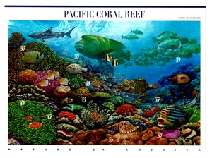 US Stamps Sc 3831 Pacific Coral Reef Marine Life 37 Cent 2004 Mint Pane of 10 - Picture 1 of 1