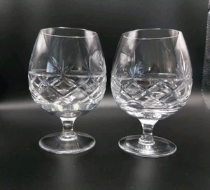 2er Set geschliffene Kristall Brandy Cognac Gläser 5" - elegantes Bargeschirr  - Bild 1 von 7