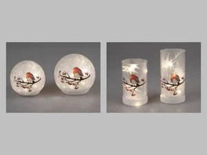 Formano Deko-Kugel Deko-Licht Wintervogel Batterie Timer LED Winter Weihnachten - Bild 1 von 7