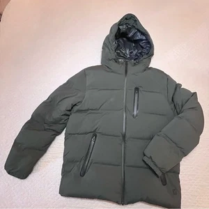 American Eagle Duck Down Puffer Jacket w/hood Green Men’s Large - Picture 1 of 11