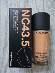 MAC Studio Fix Fluid SPF 15 | NC43.5 | 30ml/1fl.oz | New Boxed 💯 Authentic - Picture 1 of 1