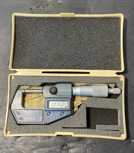 Vintage Mitutoyo 293-761-30 Digital Micrometer Carbide Tips Used - Picture 1 of 5