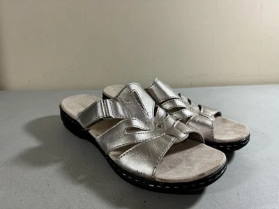 Sandalias Croft & Barrow Piper plateadas metálicas sin cordones gancho ajustable 9M Foto 1 de 3