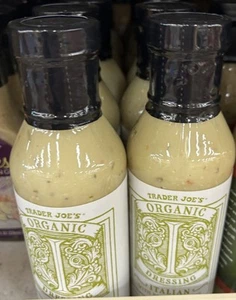 Aderezo italiano orgánico Trader Joe's 2 botellas con queso romano 12 fl oz - Imagen 1 de 2