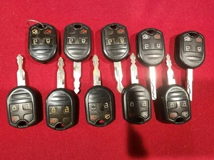 Lot of 10 Ford 3 4 5 Button Round Remote Head Keys OEM USED LOCKSMITH Assorted - Picture 1 of 7