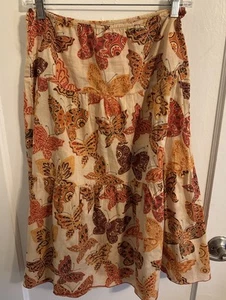 Zara Basics Butterfly Skirt Cotton SZ Medium - Picture 1 of 10