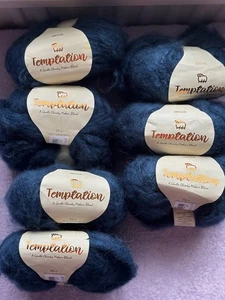 Sirdar Temptation Chunky Mohair Blend Yarn 7x50g balls Shade 811 Petrol Blue - Picture 1 of 6