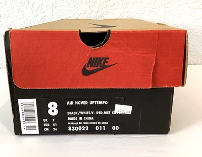 VTG. NIKE AIR HOVER UPTEMPO Men's US 8 Replacement Empty Shoe BOX ONLY! - Image 1 of 4