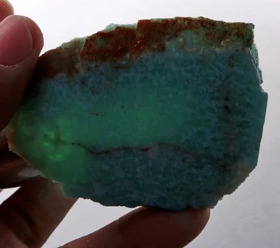 148Ct Natural Mozambique Green Blue Amazonite Facet Rough Specimen YAS1970 - Image 1 of 3
