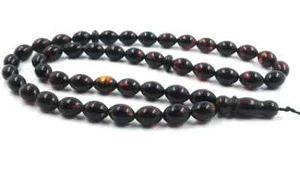 Collana di preghiera islamica Tasbih Tesbih ambra baltica 45 perle Misbaha 27gr - Foto 1 di 6