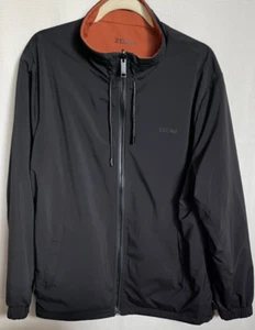 Chaqueta Z Zegna Cremallera Frontal Reversible Todo Algodón, Negro y Naranja Quemado, 46 - Imagen 1 de 12