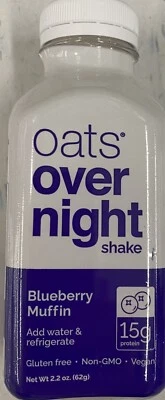 OATS OVER NIGHT Oats Overnight - BLUEBERRY MUFFIN Over night Oats Shake 2.2 oz bottle - 1 Bottle