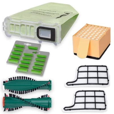 31-tlg Set passt für Vorwerk Kobold 135 EB 351 Staubsaugerbeutel Bürsten Duft