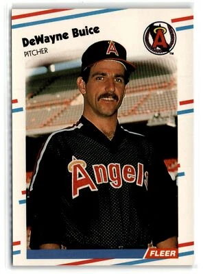 1988 Fleer Baseball Glossy/Tiffany #487 DeWayne Buice Rookie California Angels - Image 1 of 2