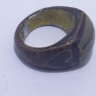 Handmade antique date and copper ring