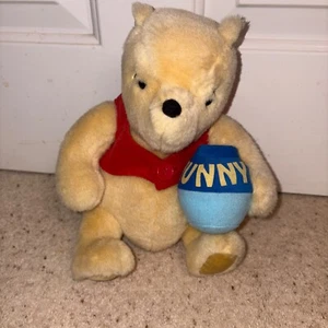 Winnie the Pooh Disney Classic 10 inch Soft Toy Plush, Golden Bear Vintage - Picture 1 of 4