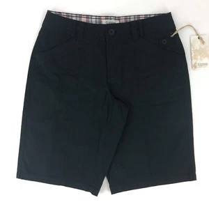 NEW ALPINE DESIGN Women's Sz 2 Black stretchy CLASSIC Twill SHORTS - Picture 1 of 9