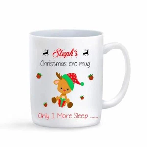 Personalised Christmas Eve Mug Secret Santa Xmas Cup Kids Birthday Gift New - Picture 1 of 1