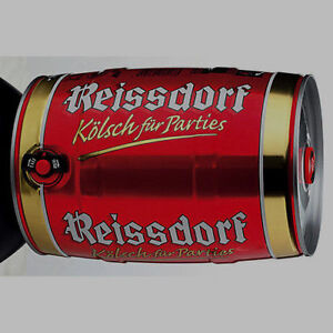 1 Fass a 5 Liter Reissdorf Kölsch Dose Bier Orginal Partyfass Partydose