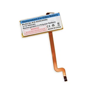 Replacement Battery Rechargeable for iPod Video 30GB/120GB, 616-0229 3.7V 650mAH - Picture 1 of 11
