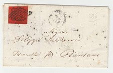 STORIA POSTALE 1858 STATO PONTIFICIO 10 C. SU BUSTA 8/4 D/6201