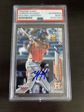 YORDAN ALVAREZ  Signed Autograph 2020 TOPPS Opening Day RC CARD Houston Astros