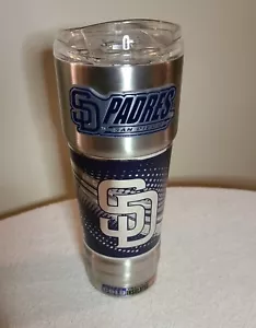 Brand NEW Licensed SAN DIEGO PADRES Tumbler DRINKWARE Stainless Steel Hot Cold - Picture 1 of 5