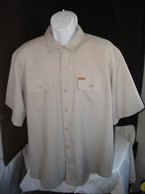 ORVIS Solid Mauve 100% Poly S/S Button Up Classic Shirt Men's Sz.  2XL - Image 1 of 4