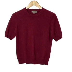 Cashmere Boutique Womens Cashmere Sweater Size XL Short Sleeve V Neck Office - Picture 1 of 4