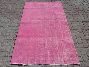 Pink 4x7 rug, vintage Area rug, rug runner, Oushak rug, rug for living room - Picture 1 of 10