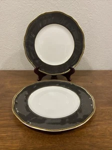 Wedgwood Crown Ebony Dinner Plate 1991 England Fine Bone China Excellent Rare - Picture 1 of 8