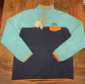 NUEVO Abrigo Chaqueta Pullover Free Nature Azul Teal Snap Polar XL NUEVO CON ETIQUETAS - Imagen 1 de 6