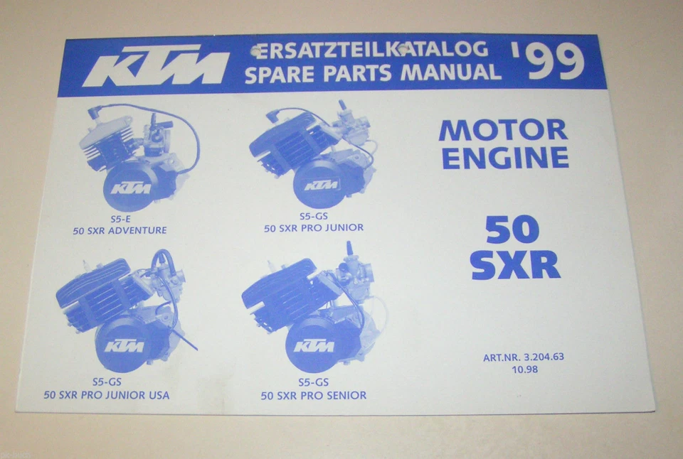 Catalogo Parti Motore KTM 50 SXR - Anno Modello 1999 - Immagine 1 di 1