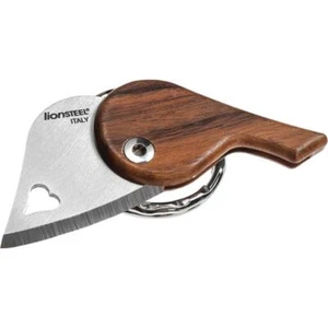Lion Steel LionBeat Heart Santos Wood AISI 440 Stainless Knife Keychain LBST - Picture 1 of 2
