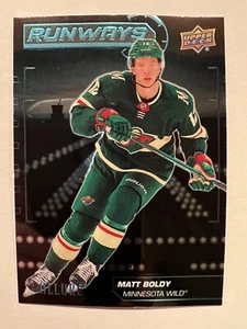 2022-23 Upper Deck Allure MATT BOLDY - Runways - Rookie - Minnesota Wild - Picture 1 of 2
