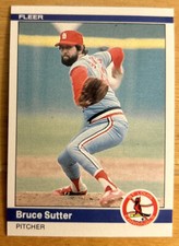 1984 Fleer Bruce Sutter Baseball Card #338 Cardinals HOF High-Grade NM