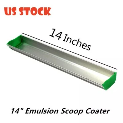 QOMOLANGMA US Stock 14" Emulsion Scoop Coater Silk Screen Printing Aluminum Coating Tool