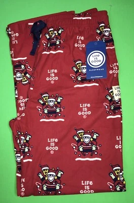 PANTALONES PIJAMA LIFE IS GOOD PARA HOMBRE SALÓN DE NAVIDAD Rojo Tallas M y L NUEVO Foto 1 de 3