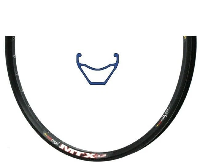 SUNringle MTX-33 24" Alloy Clincher Bike Rims 36H Disc Brake 1 PAIR BLACK 507-26 - Image 1 of 1