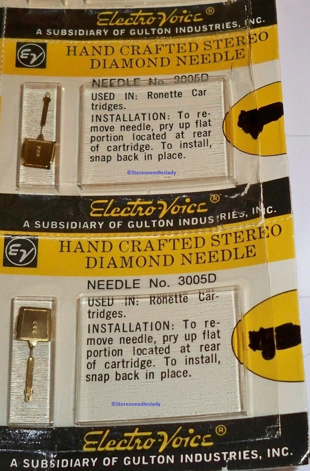 EV Electro-Voice Needle # 3005D Diamond Stylus Record Player Turntable