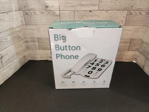Big Button Phone With Extra Loud Ringer White Dmged Box - Picture 1 of 2