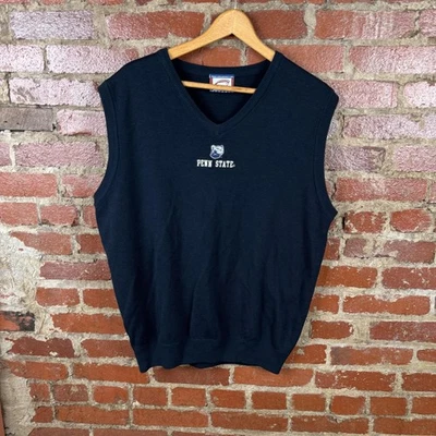 Penn State Nittany Lions Suéter Chaleco Para Hombres XL NCAA Fútbol Cuello en V Hecho en Italia Foto 1 de 4
